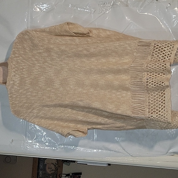 CHARMING CHARLIE Open Front Cardigan Sweater Bohemian Chic Casual Lightweight L - Picture 4 of 6